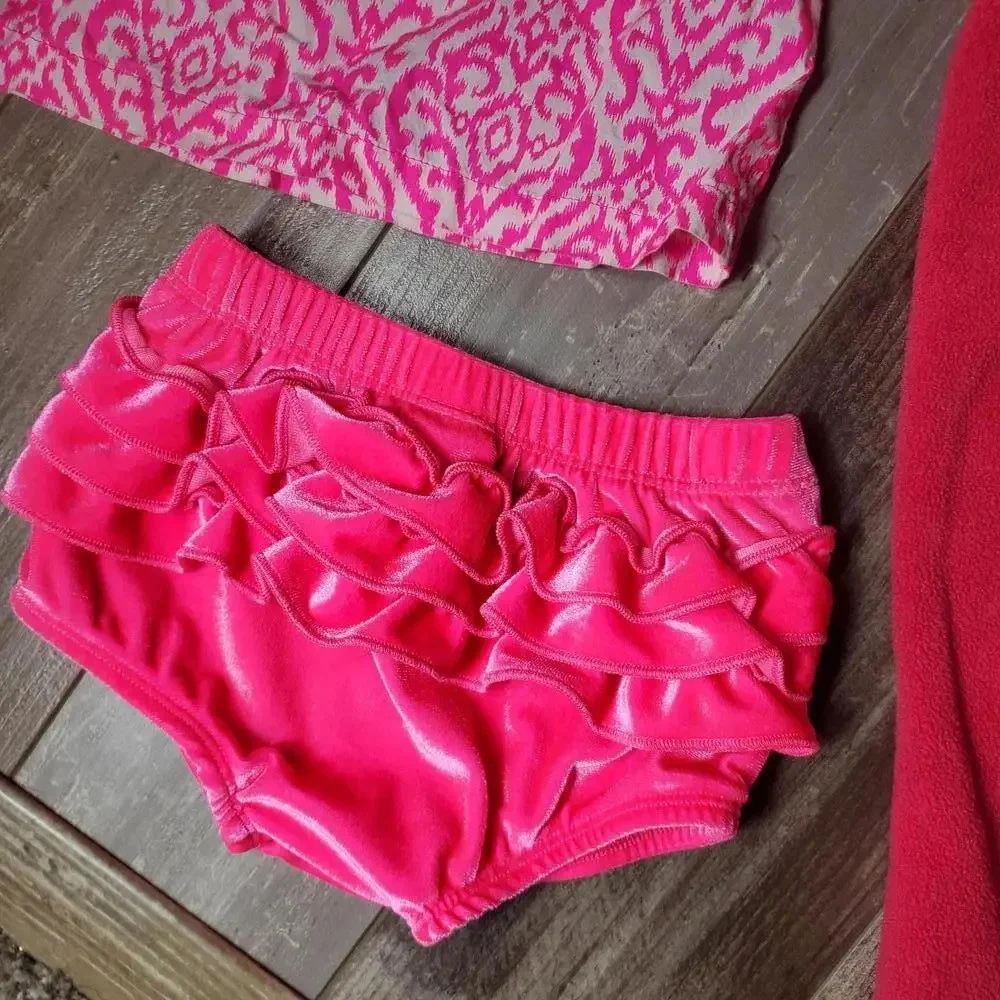 Carter's, Cat & Jack Hot Pink Baby Girl Clothing Bundle 3 pieces Size 6-12m NWOT